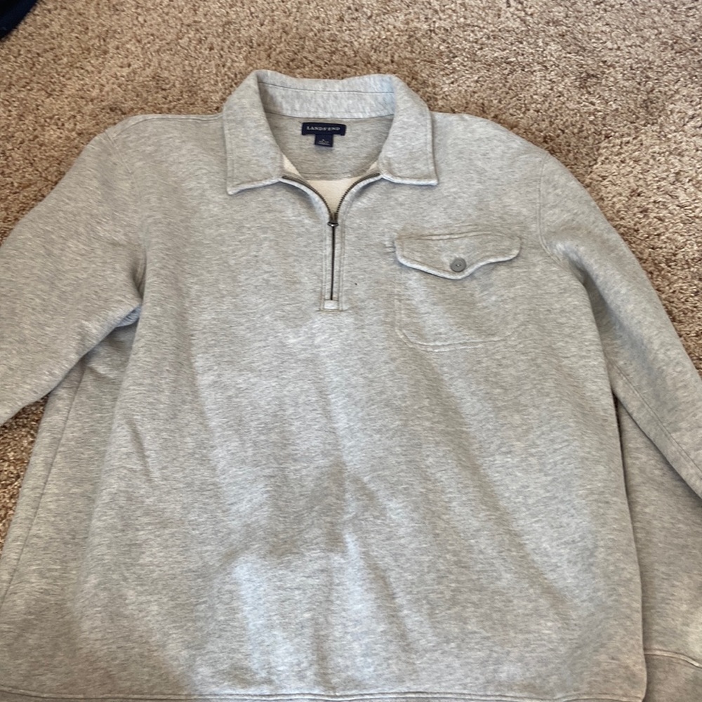 light grey long sleeve. worn a couple times but still in good condition